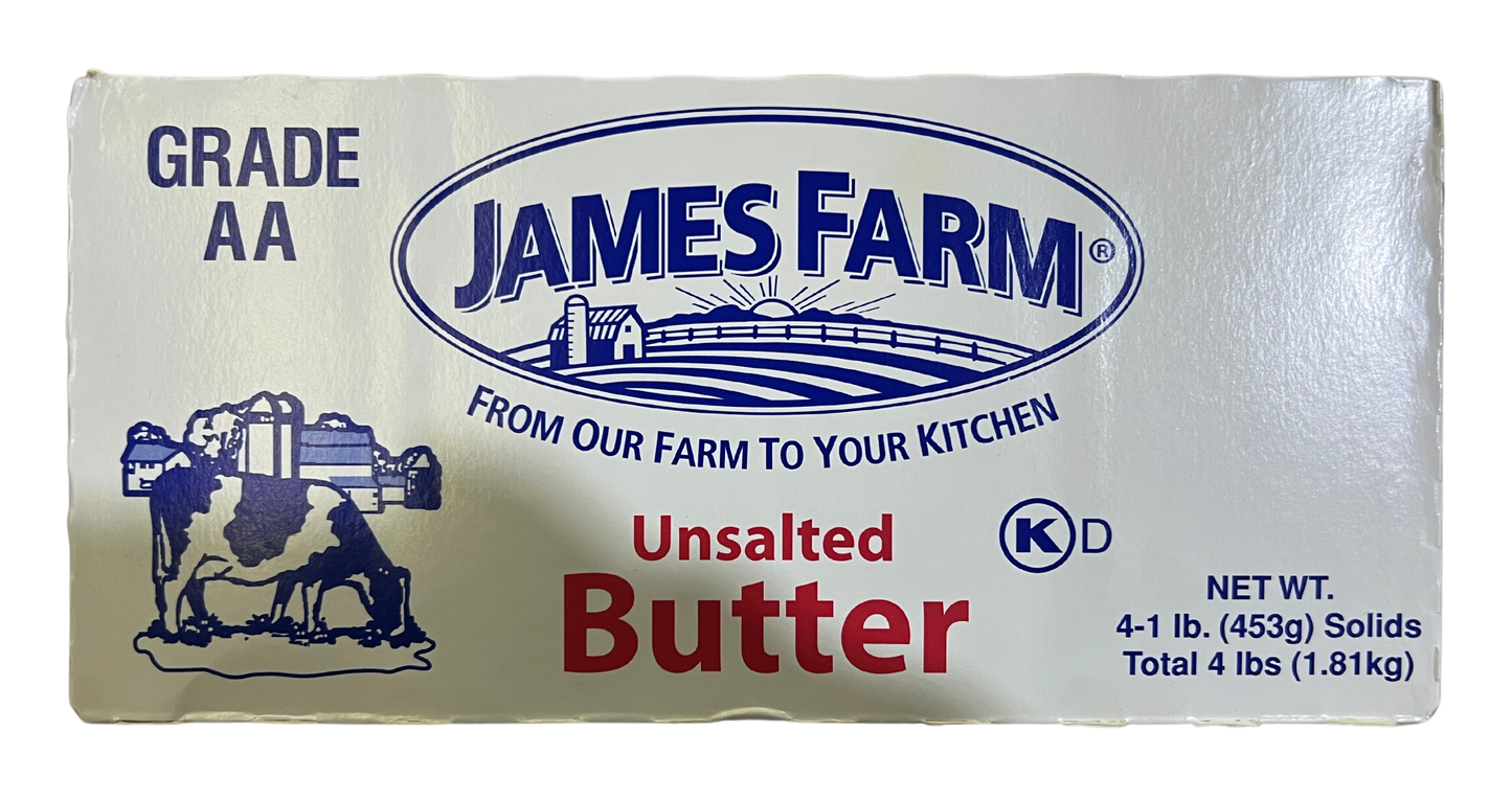 JAMES FARM UNSALTED BUTTER 4LB