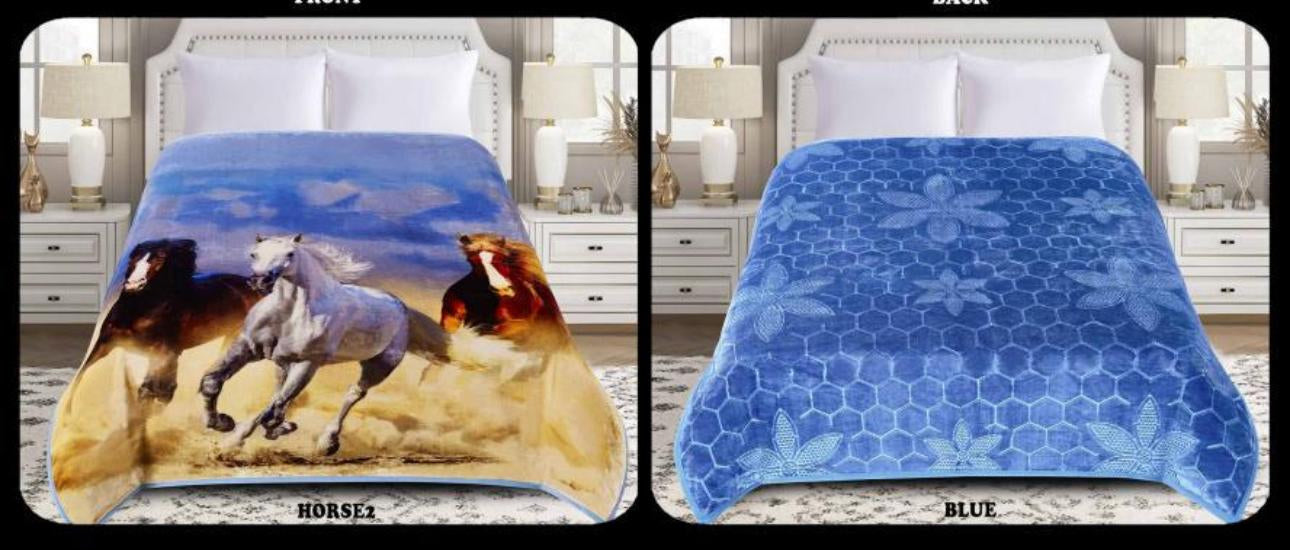 DIGITAL 3D KING SIZE 2 PLY REVERSIBLE BLANKET 3.6kg