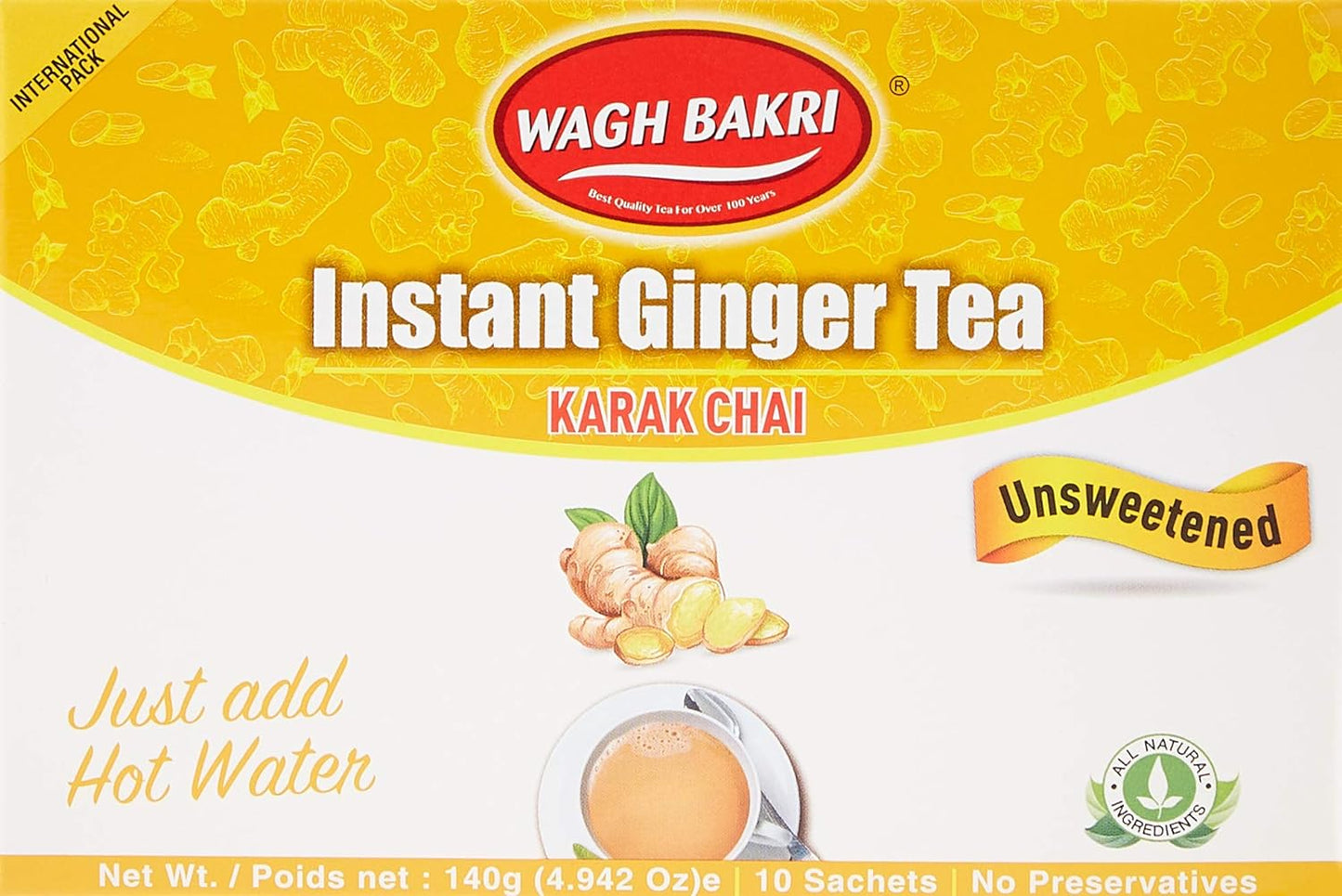 WAGH BAKRI INSTANT GINGER TEA (3 IN 1) 140g