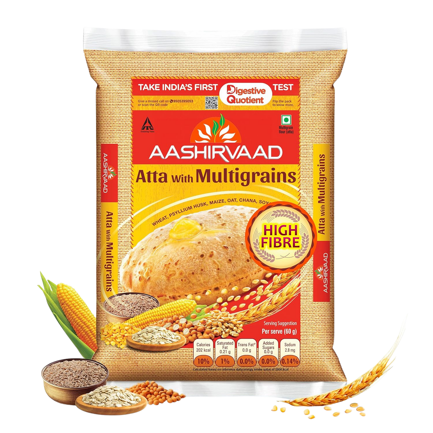 AASHIRVAAD WHOLE WHEAT MULTIGRAIN ATTA 20LB