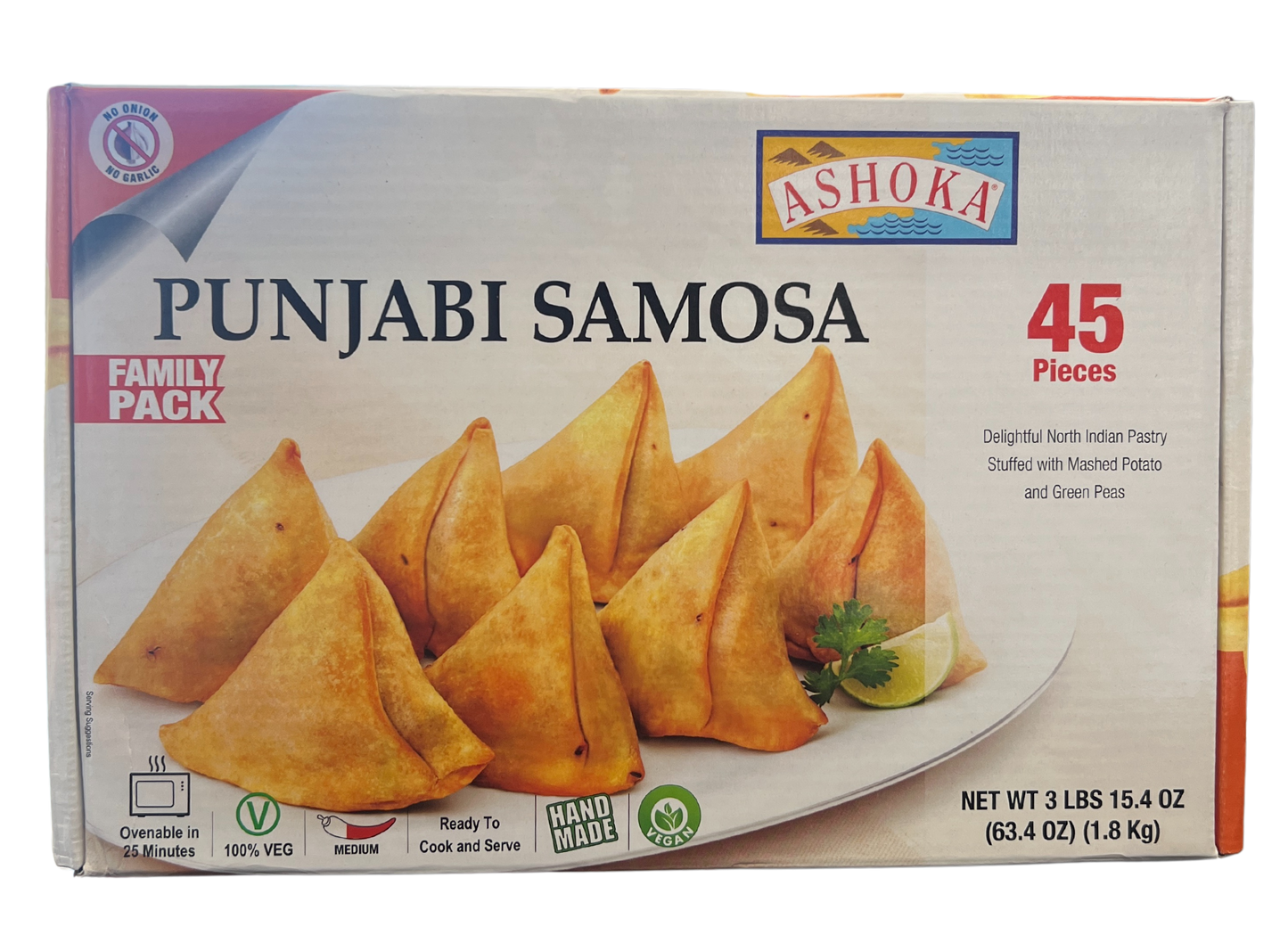 ASHOKA PUNJABI SAMOSA 45 PIECES*40g (1.8kg)