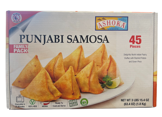 ASHOKA PUNJABI SAMOSA 45 PIECES*40g (1.8kg)