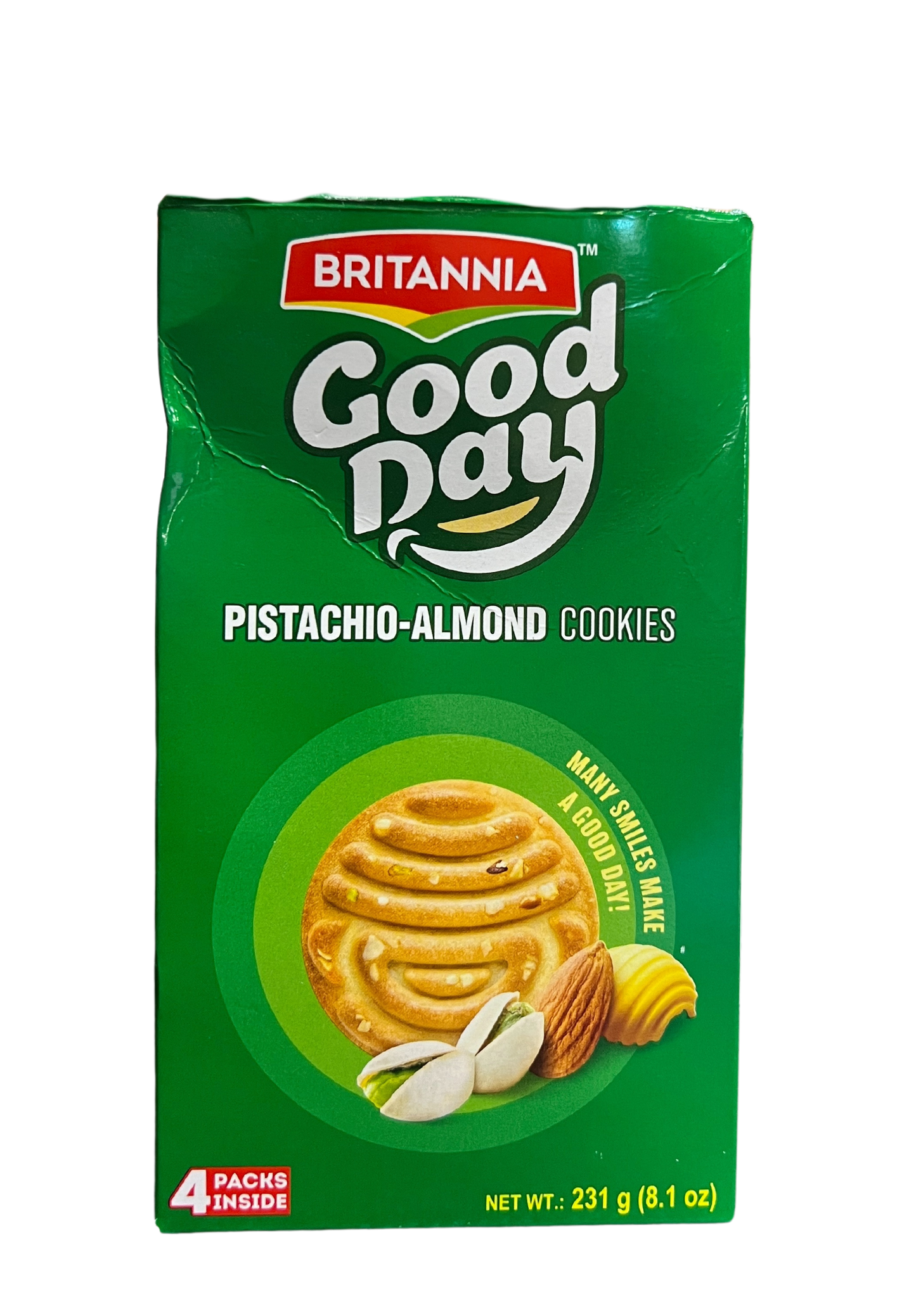 BRITANNIA GOODDAY PISTACHIO-ALMOND COOKIES