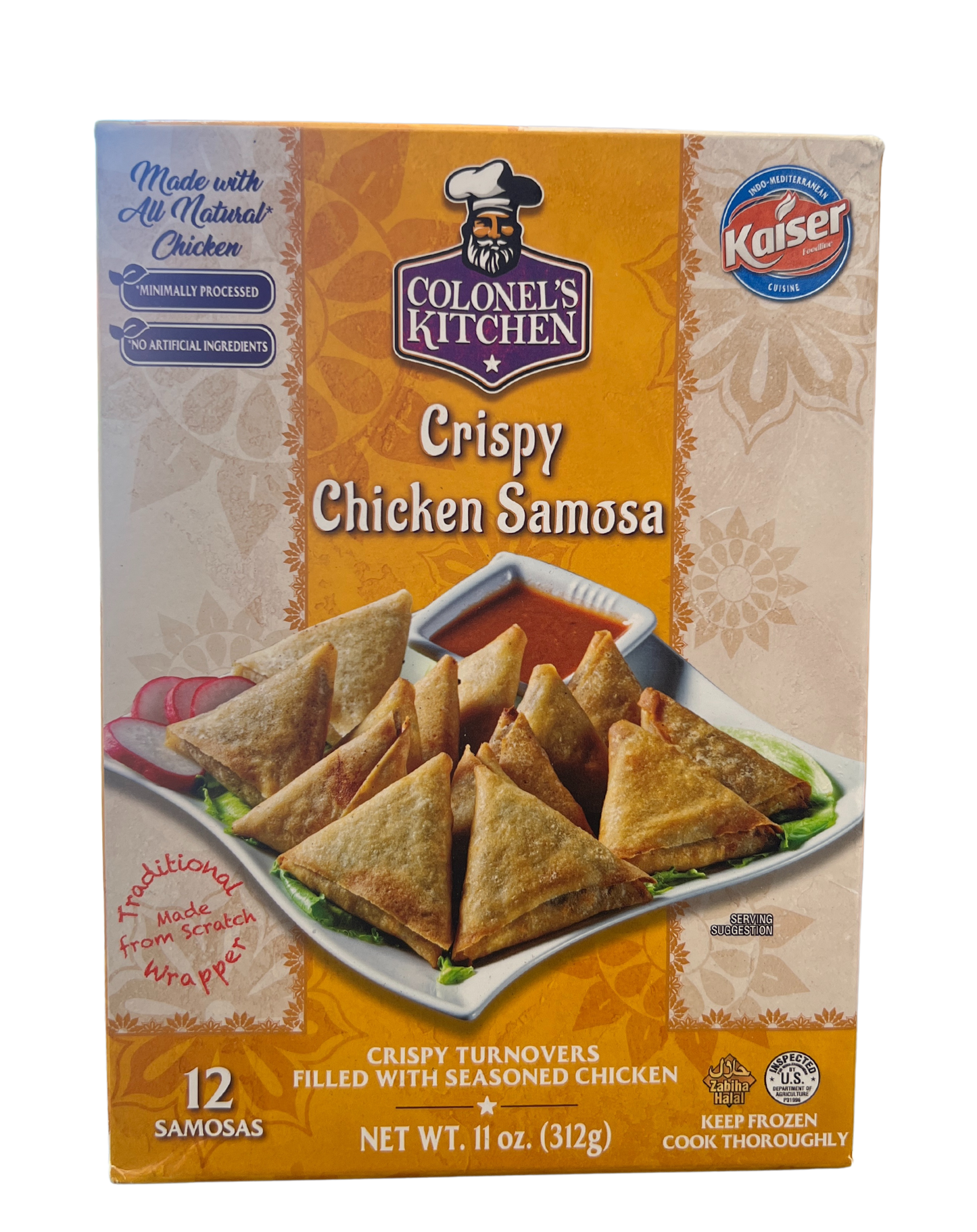COLONEL'S KITCHEN CRISPY CHICKEN SAMOSA (12 SAMOSAS) (312g)