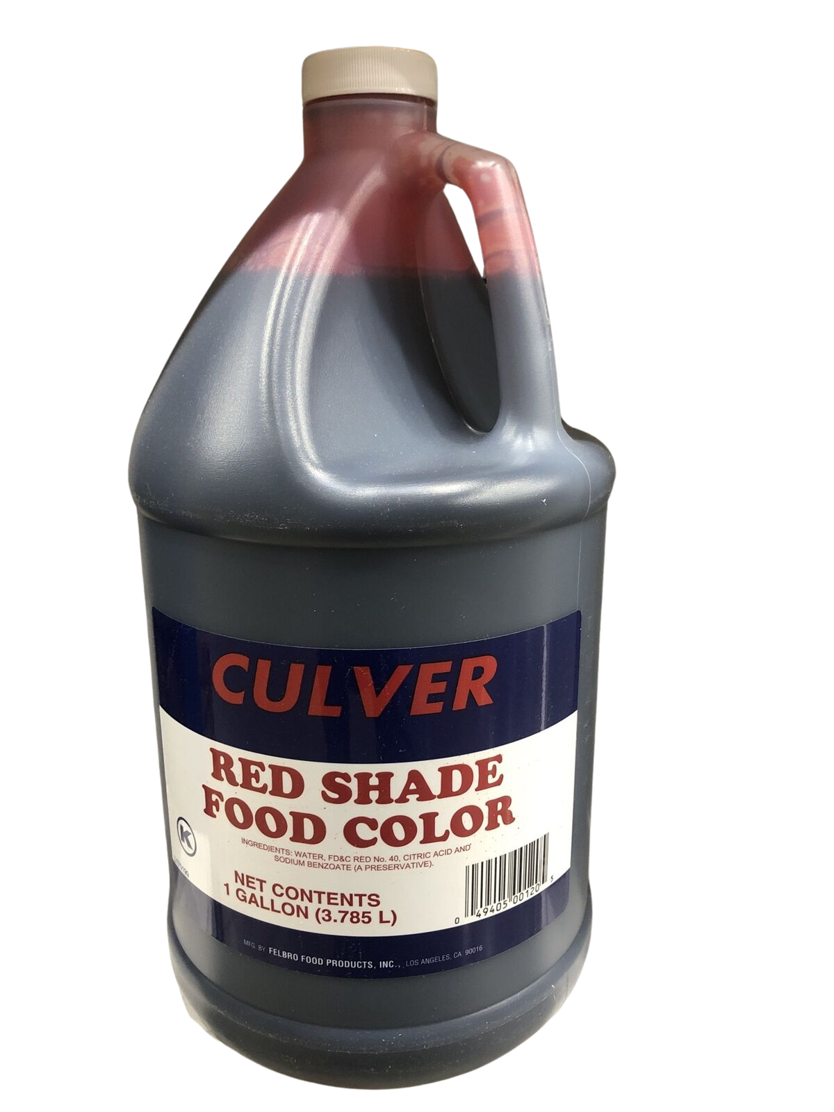 CULVER RED SHADE FOOD COLOUR 1 GALLON / 3.785L