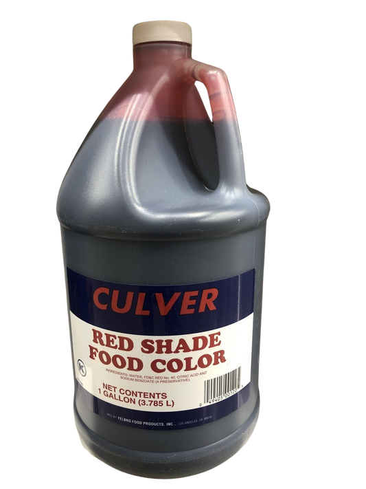 CULVER RED SHADE FOOD COLOUR 1 GALLON / 3.785L