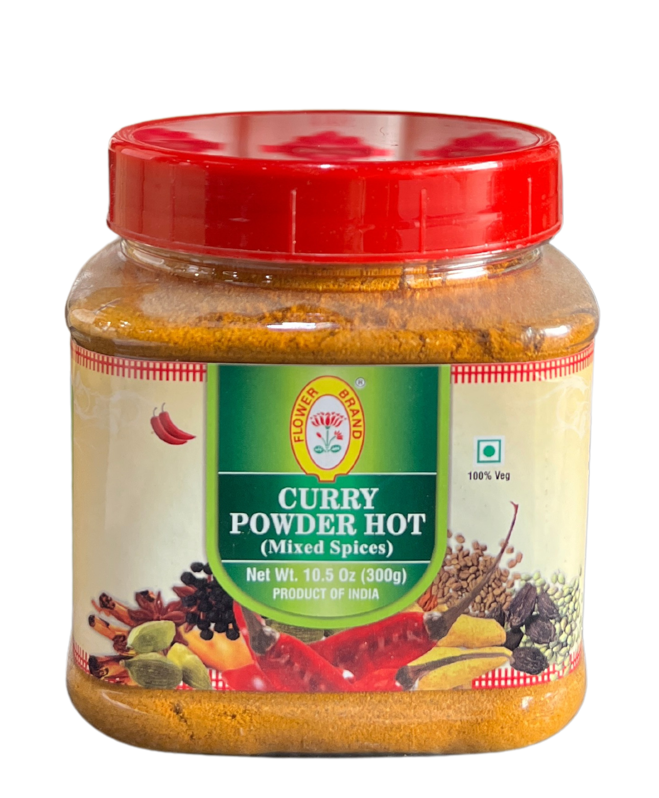 FLOWER BRAND CURRY POWDER HOT 300g