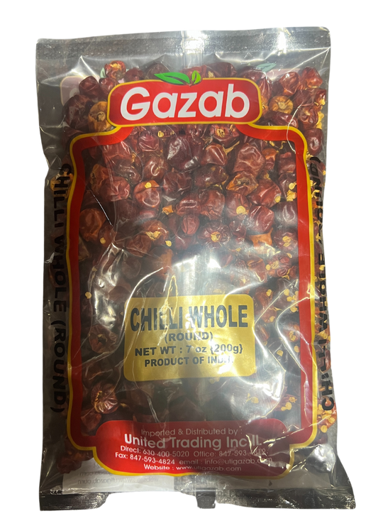 GAZAB CHILLI WHOLE (ROUND) 200g / 7oz