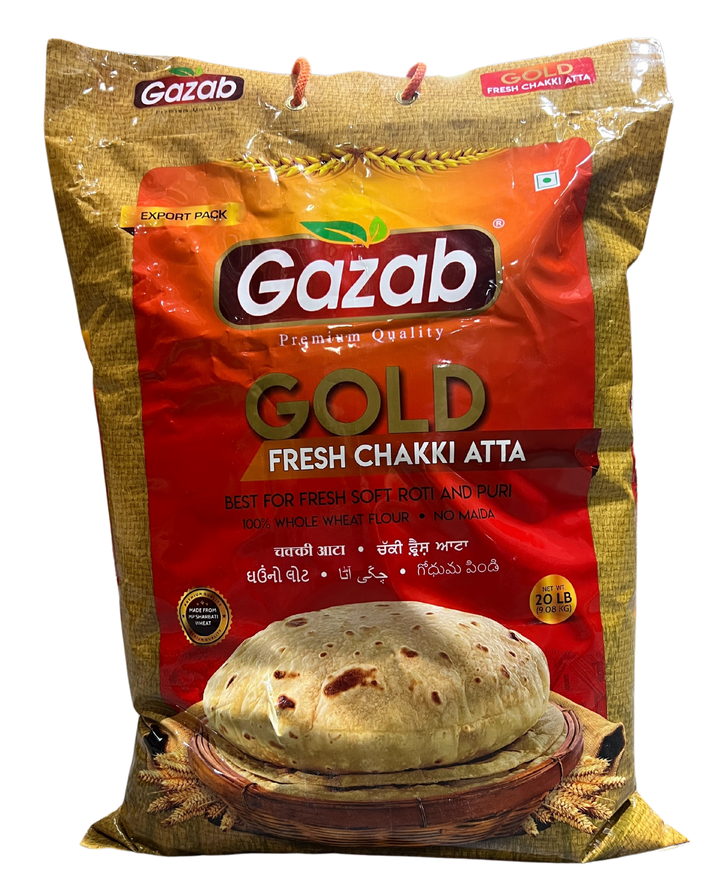 GAZAB GOLD FRESH CHAKKI ATTA 20LB