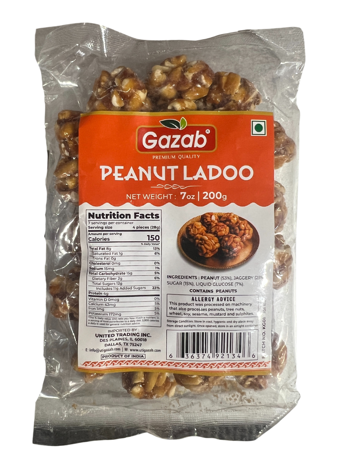 GAZAB PEANUT LADOO 200g
