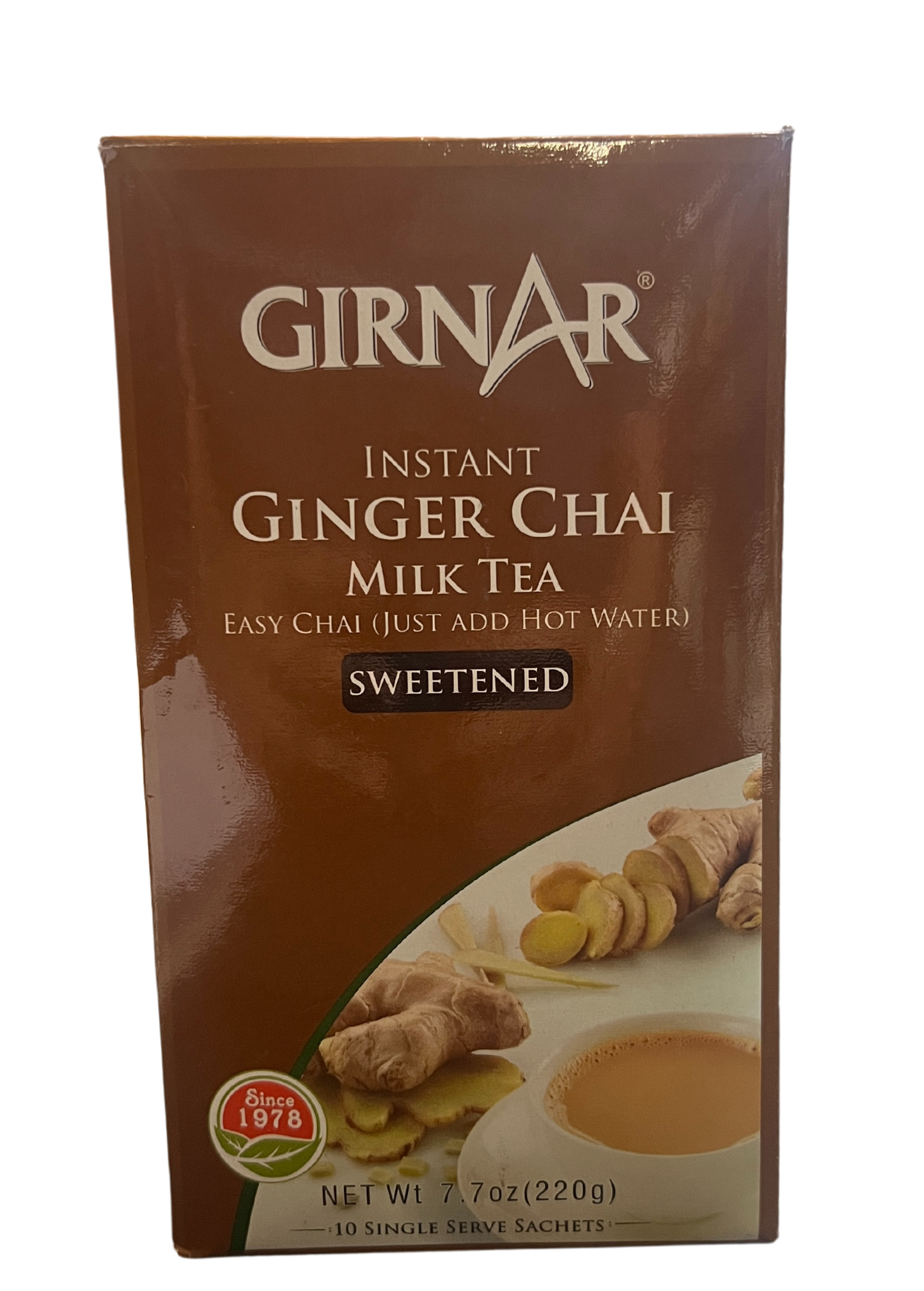 GIRNAR INSTANT GINGER CHAI MILK TEA 220g (10 SACHETS)