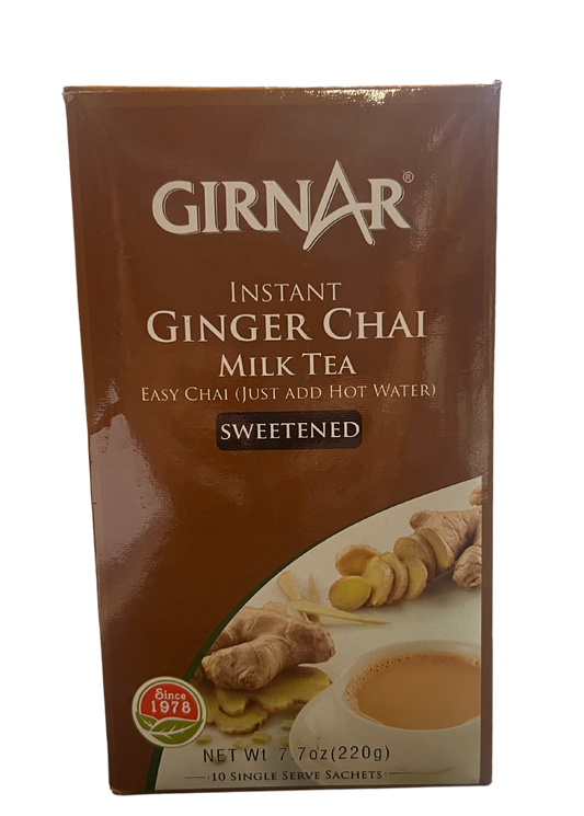 GIRNAR INSTANT GINGER CHAI MILK TEA 220g (10 SACHETS)