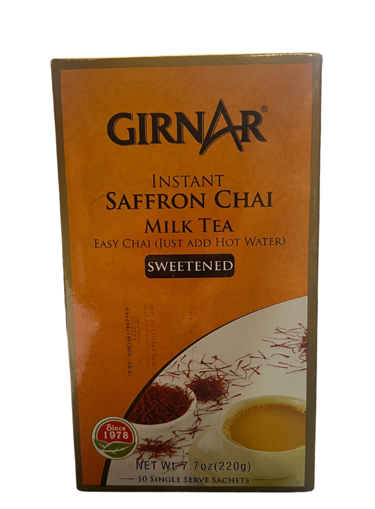 GIRNAR INSTANT SAFFRON CHAI MILK TEA 220g (10 SACHETS)