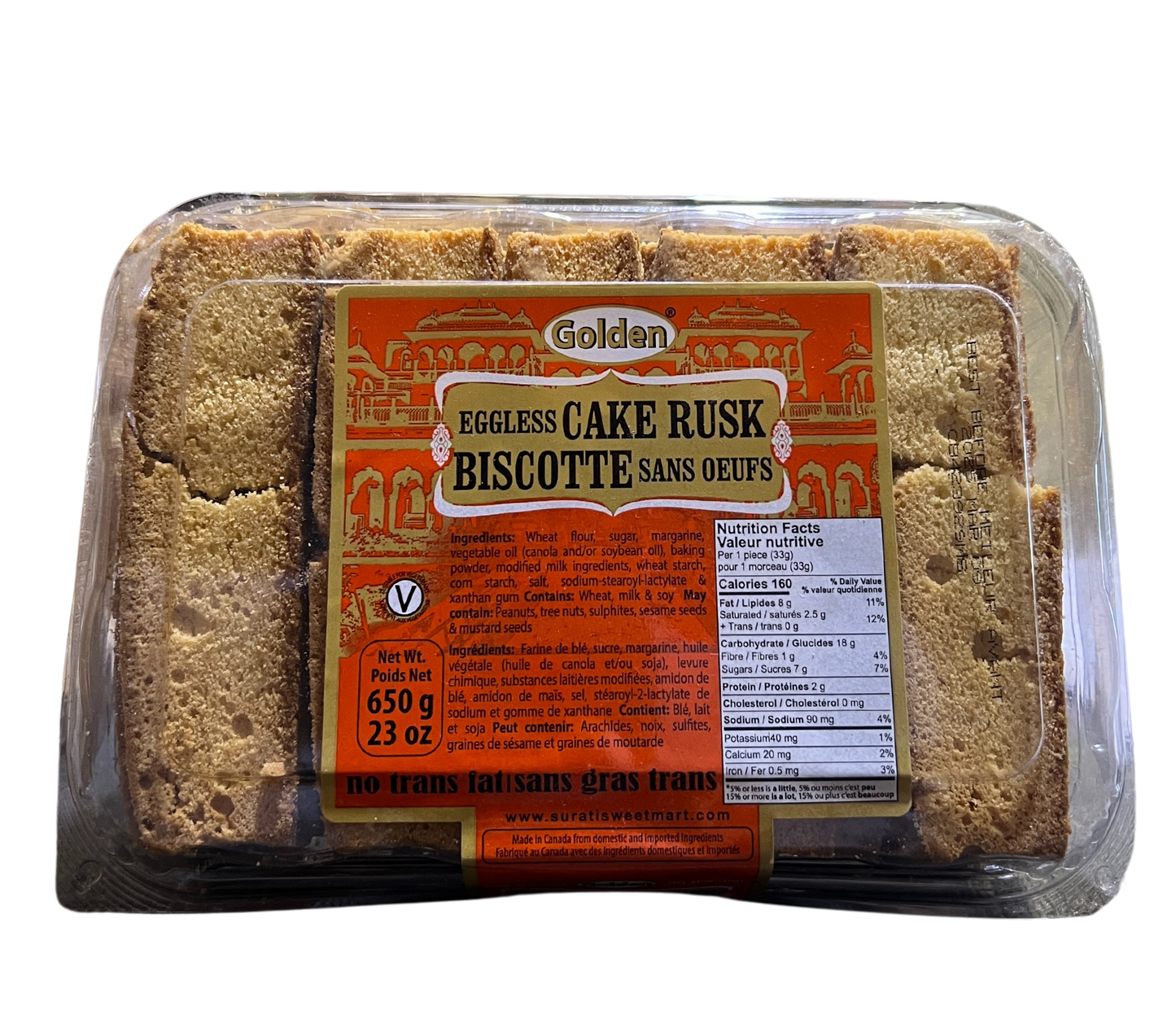 GOLDEN EGGLESS CAKE RUSK 650g