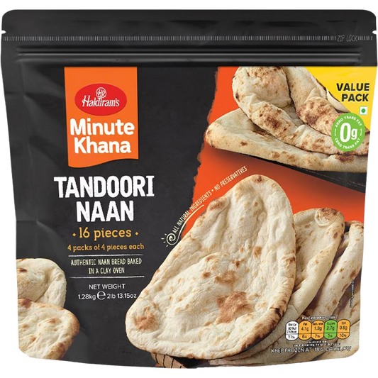 HALDIRAM'S (HR) TANDOORI NAAN 1.28kg (16 PIECES)