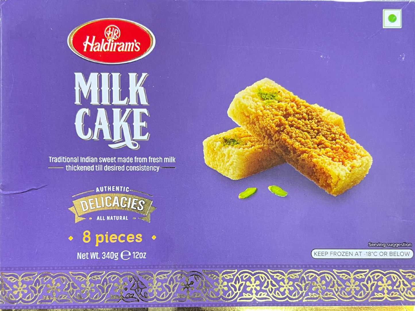 HALDIRAM'S (HR) MILK CAKE 340g (8 PIECES)