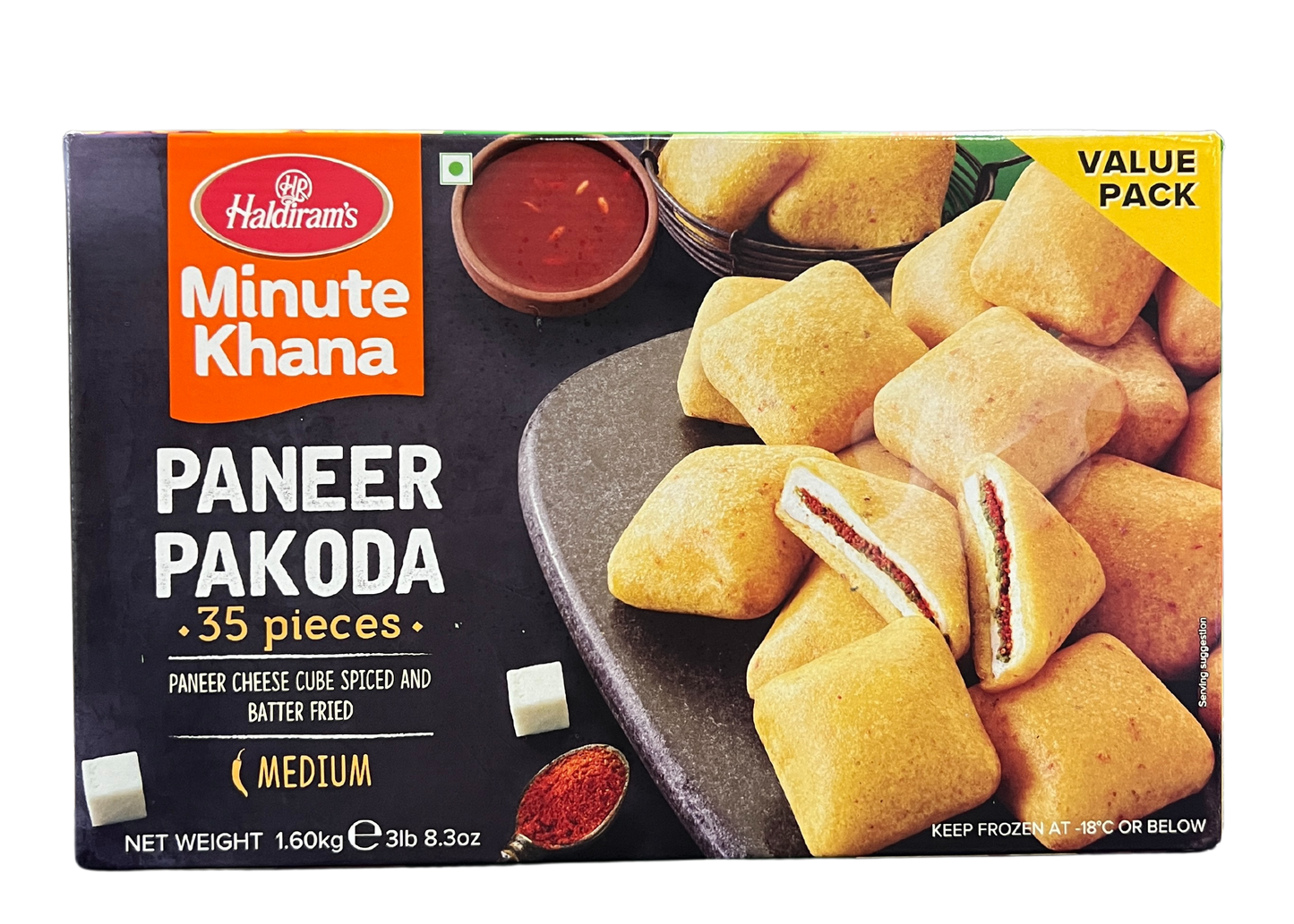 HALDIRAM'S (HR) PANEER PAKODA 1.6 KG *40GM (35 PIECES)