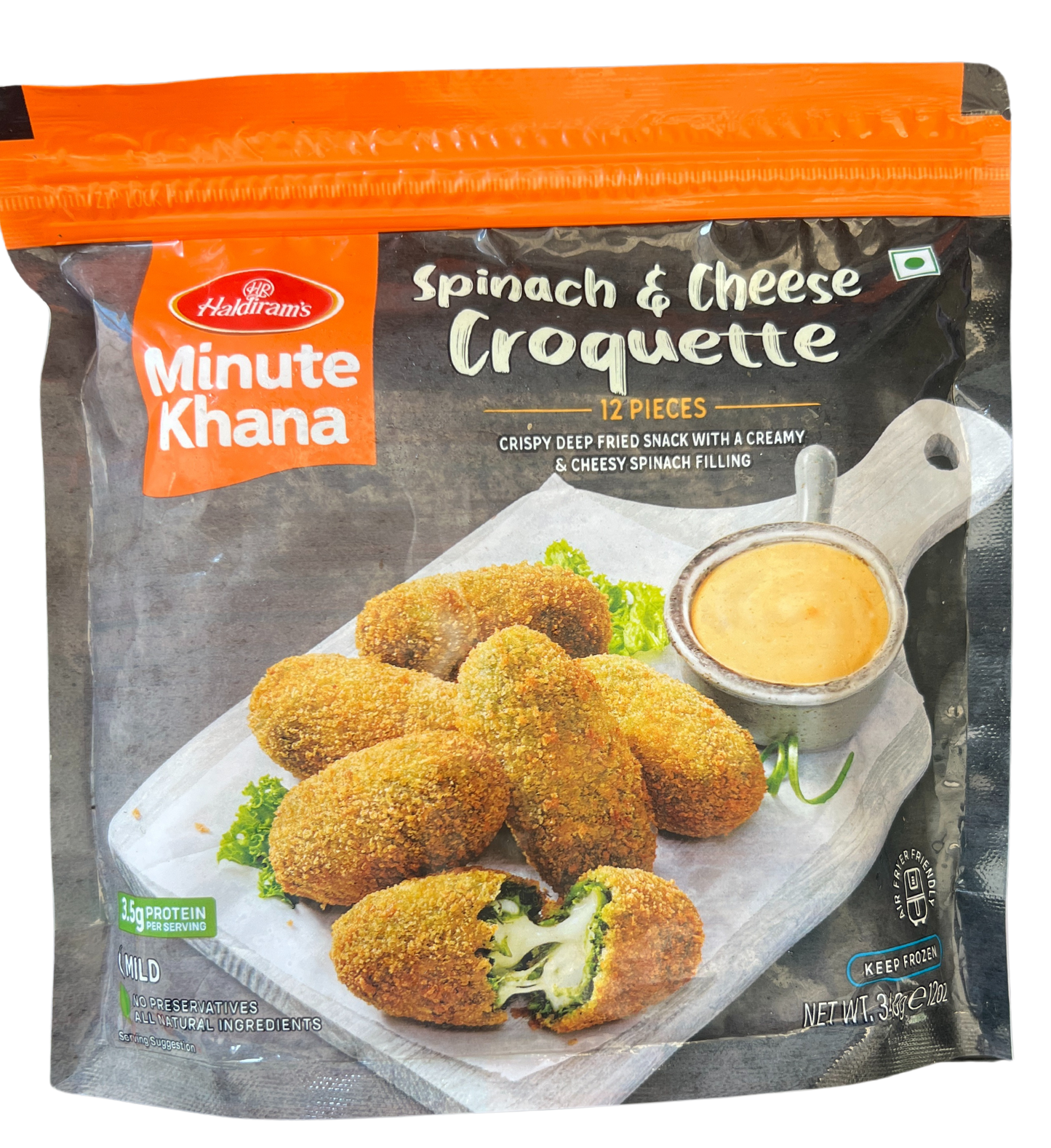 HALDIRAM'S (HR) SPINACH & CHEESE CROQUETTE (12 PIECES) 340g