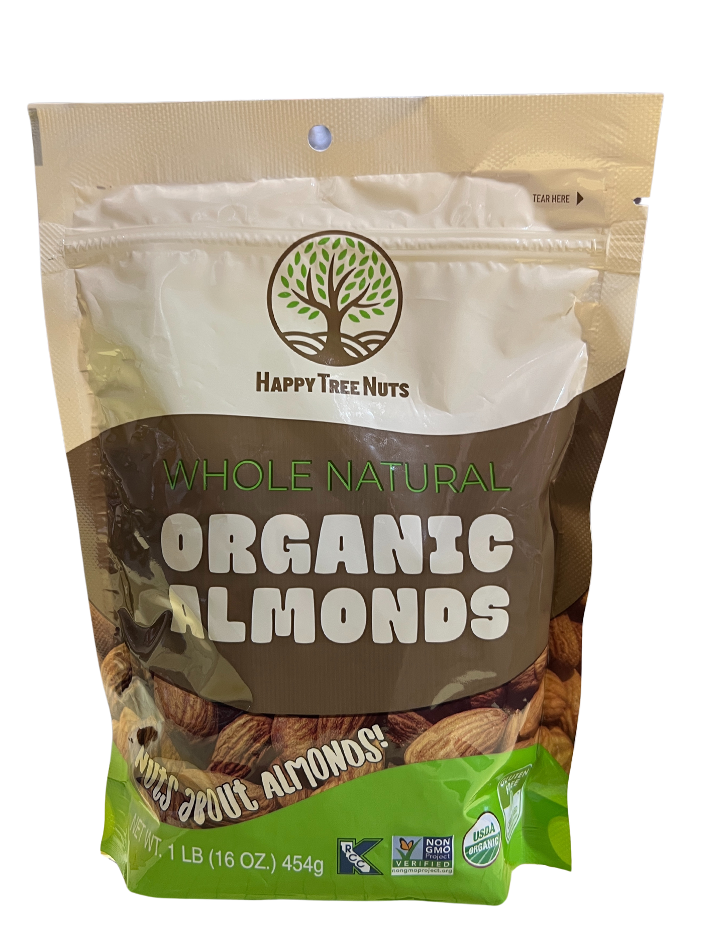 HAPPY TREE NUTS ORGANIC ALMONDS
