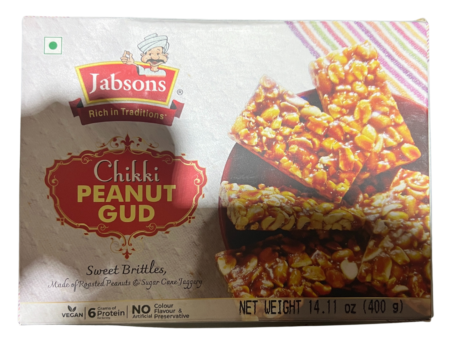 JABSONS CHIKKI PEANUT GUD 400g