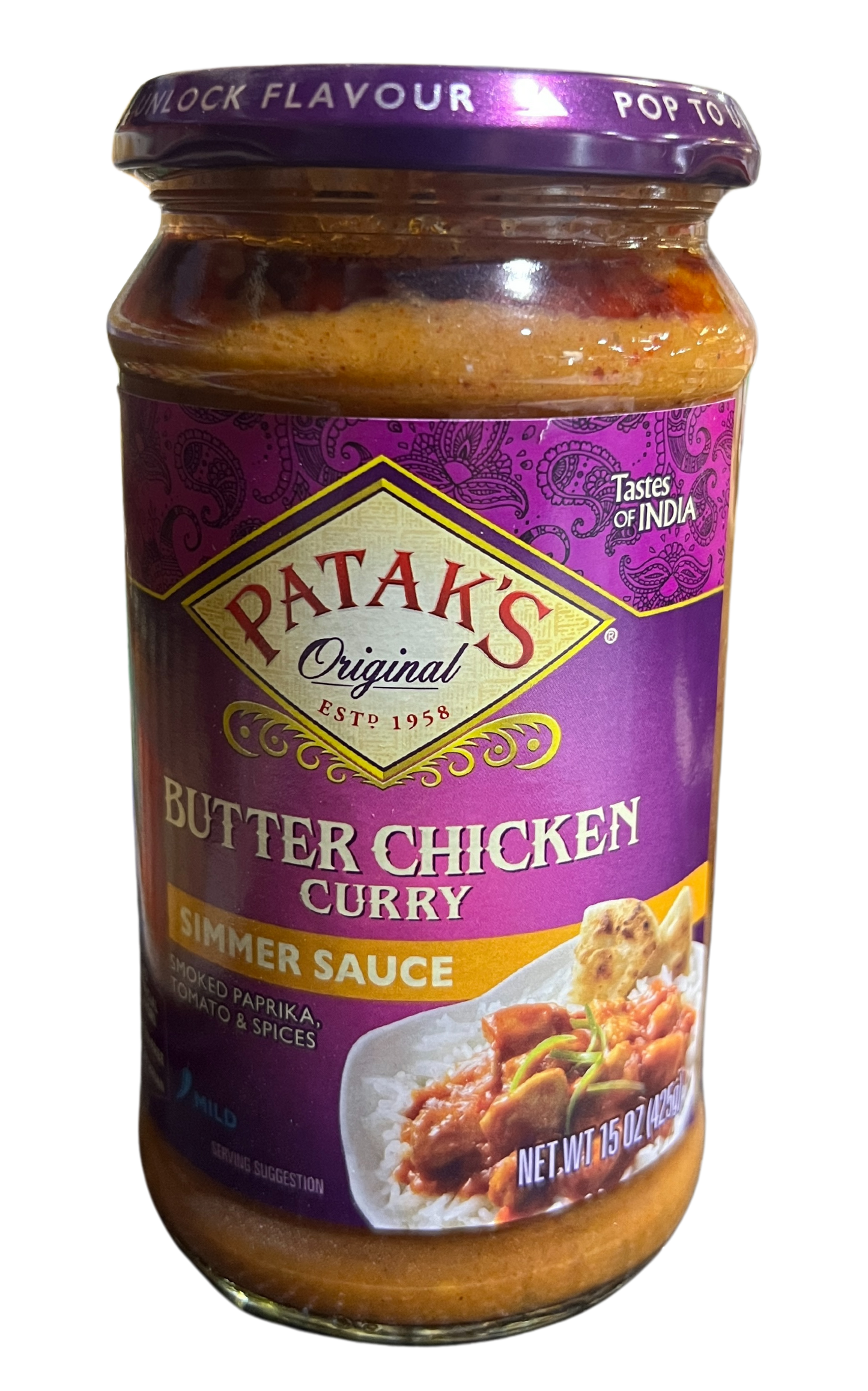 PATAK'S BUTTER CHICKEN CURRY 15oz