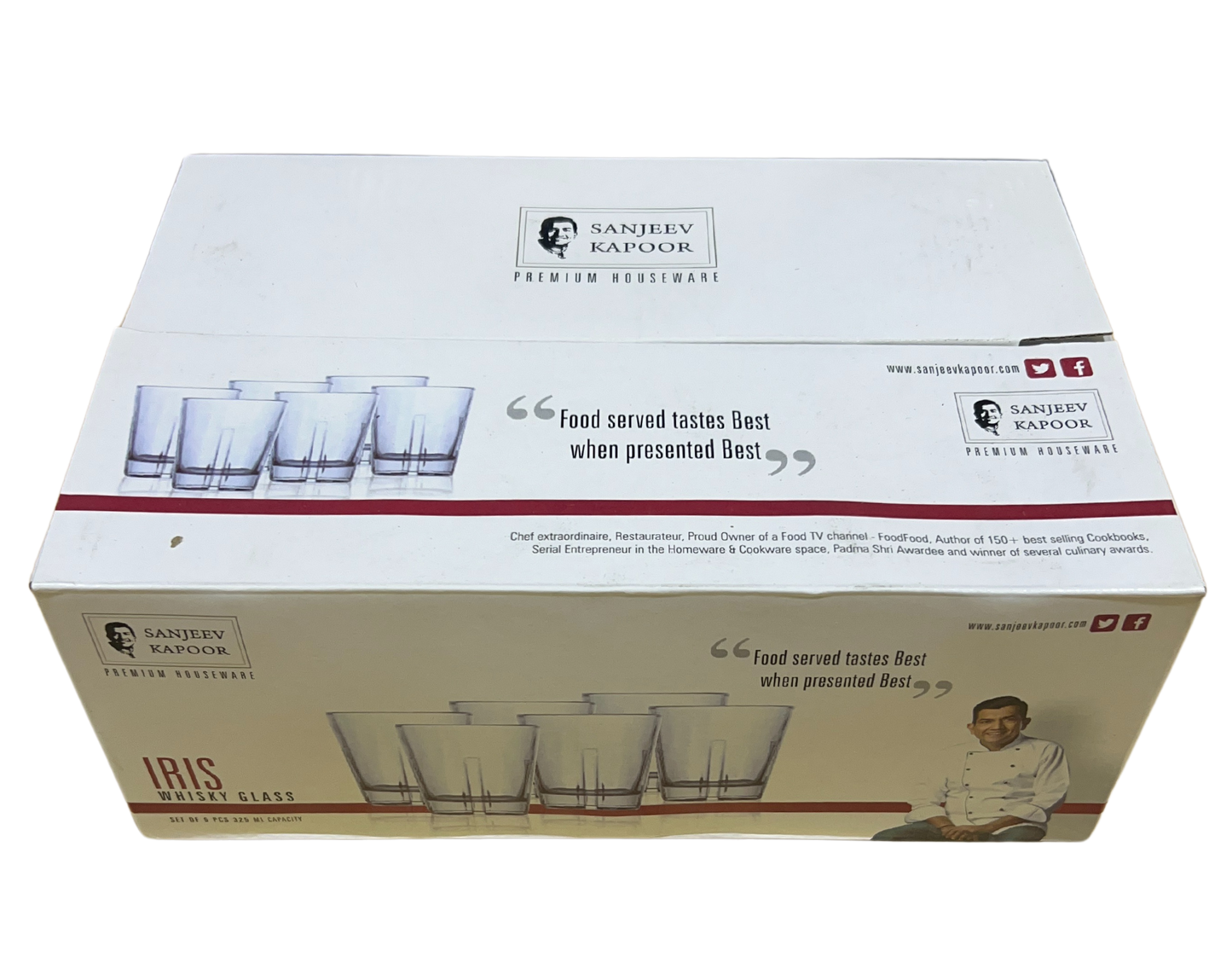 SANJEEV KAPOOR WHISKY GLASS 325ml