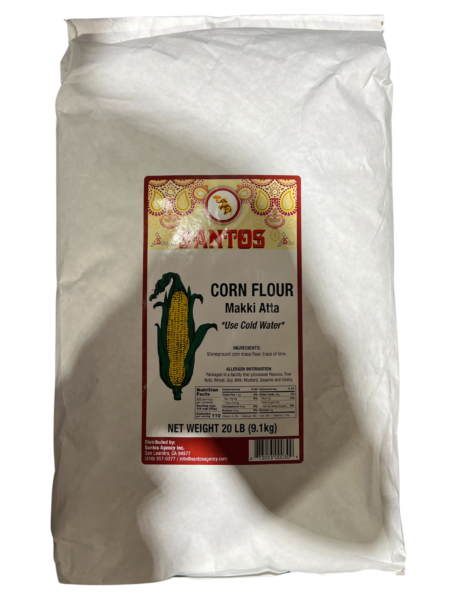 SANTOS MAKKI ATTA (CORN FLOUR COLD WATER)