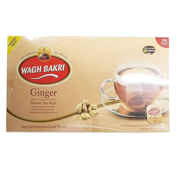 WAGH BAKRI GINGER FLAVOUR TEA BAGS 200 G / 7.06 OZ
