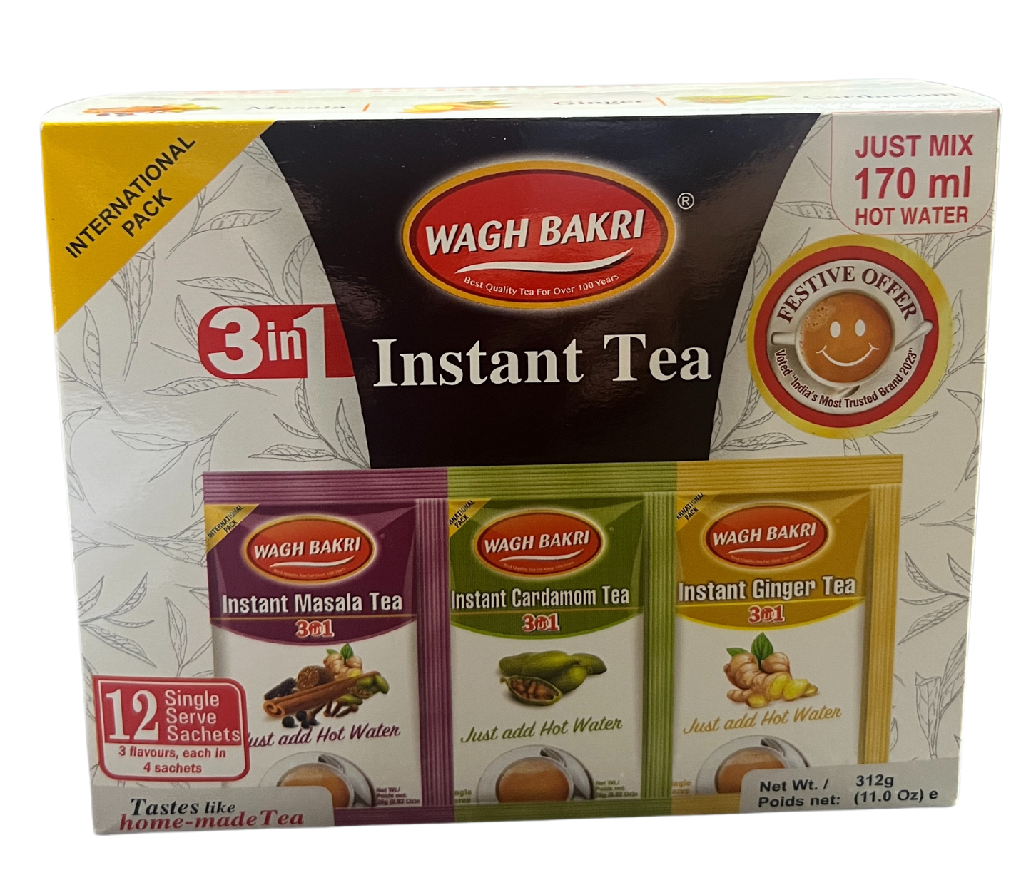 WAGH BAKRI INSTANT TEA (3 IN 1) 312g (12 SACHETS)