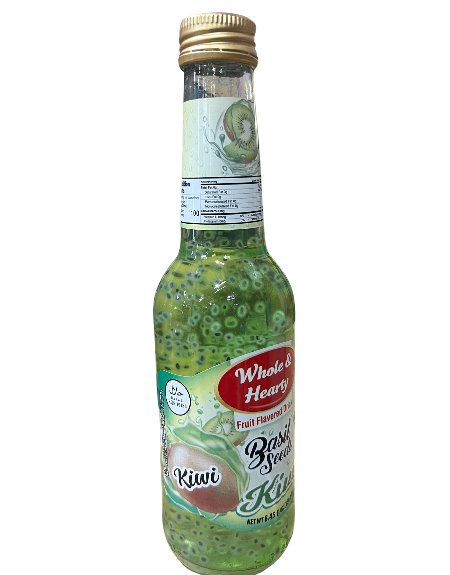WHOLE & HEARTY BASIL SEEDS FRUIT FLAVOURED DRINK