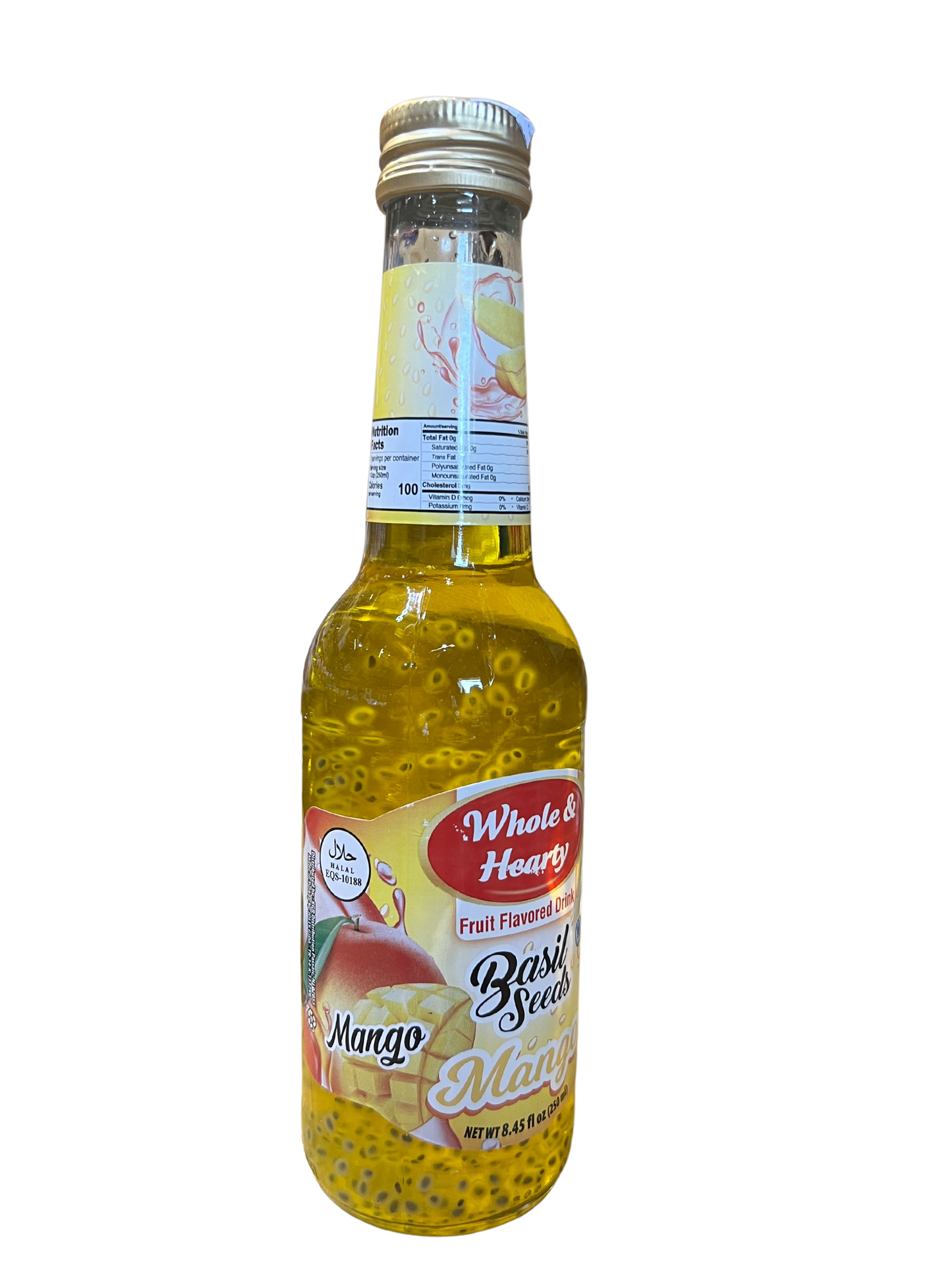 WHOLE & HEARTY BASIL SEEDS FRUIT FLAVOURED DRINK