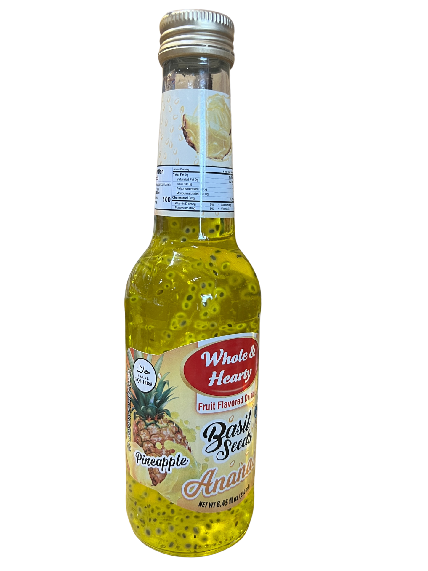 WHOLE & HEARTY BASIL SEEDS FRUIT FLAVOURED DRINK