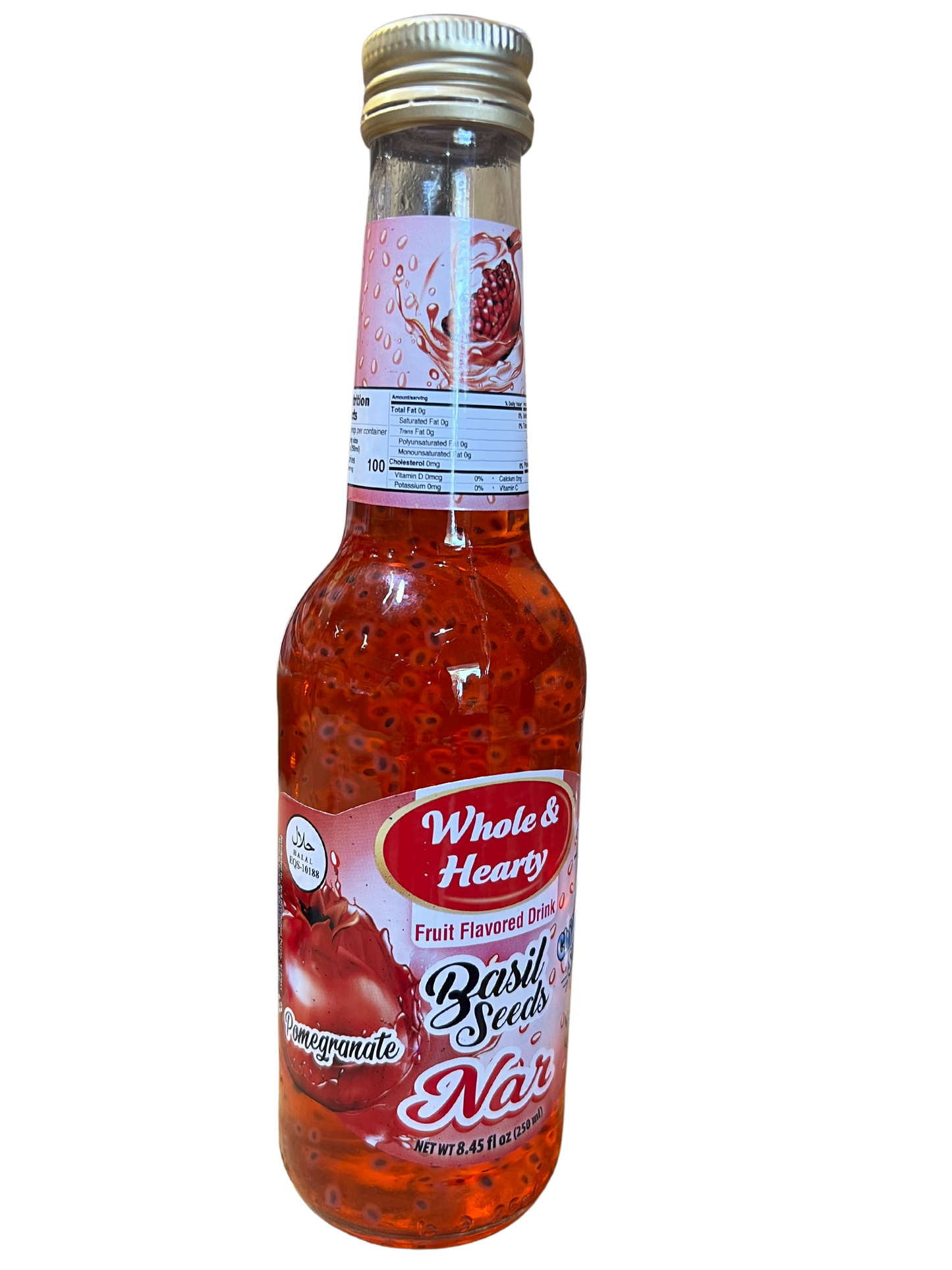 WHOLE & HEARTY BASIL SEEDS FRUIT FLAVOURED DRINK