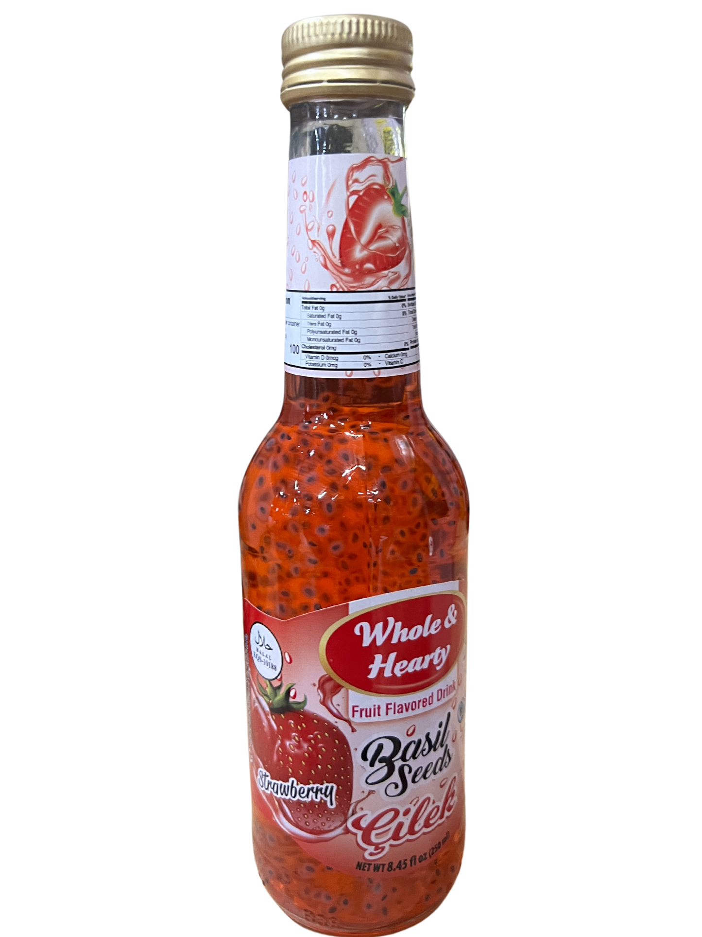 WHOLE & HEARTY BASIL SEEDS FRUIT FLAVOURED DRINK
