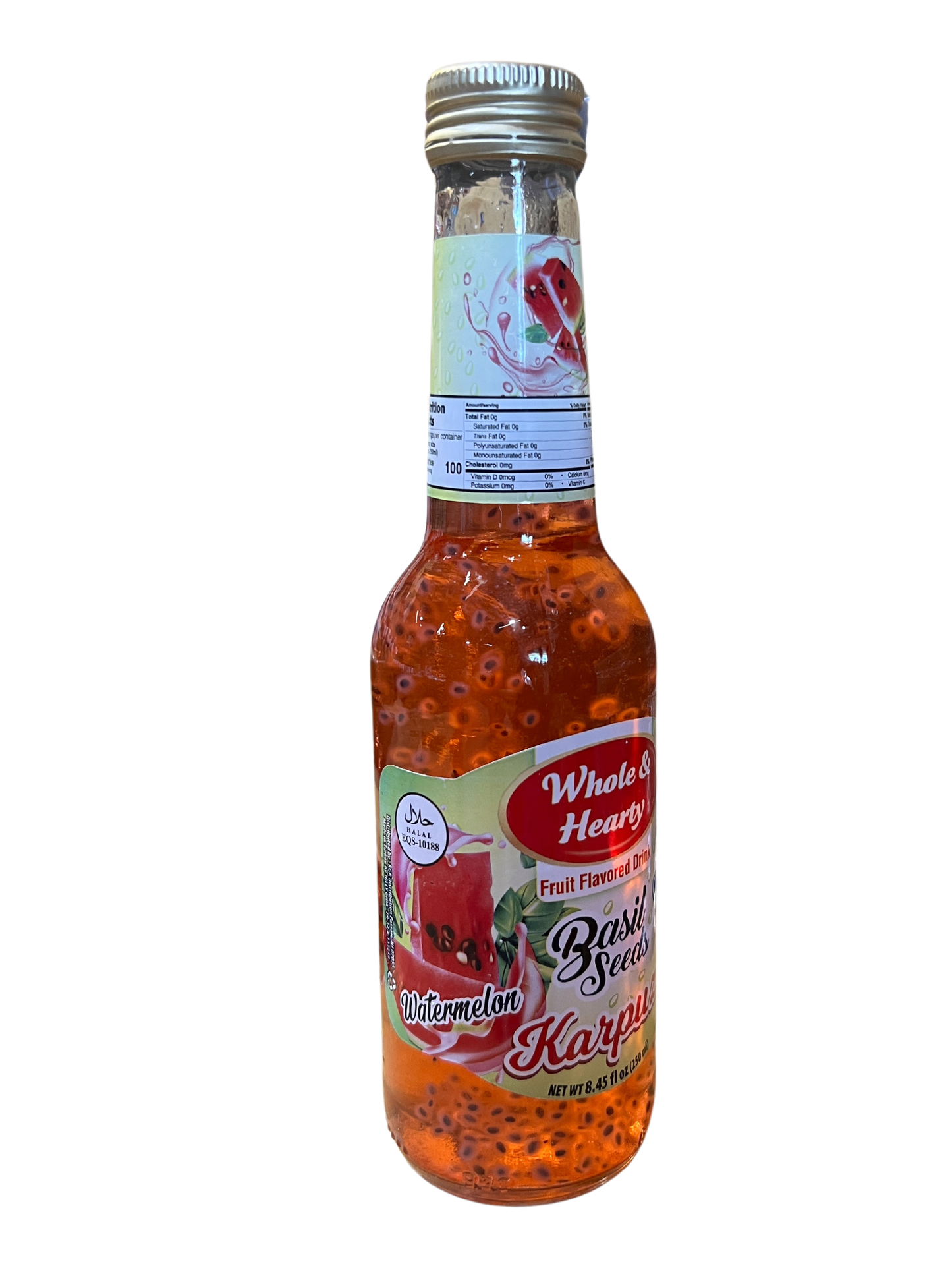 WHOLE & HEARTY BASIL SEEDS FRUIT FLAVOURED DRINK