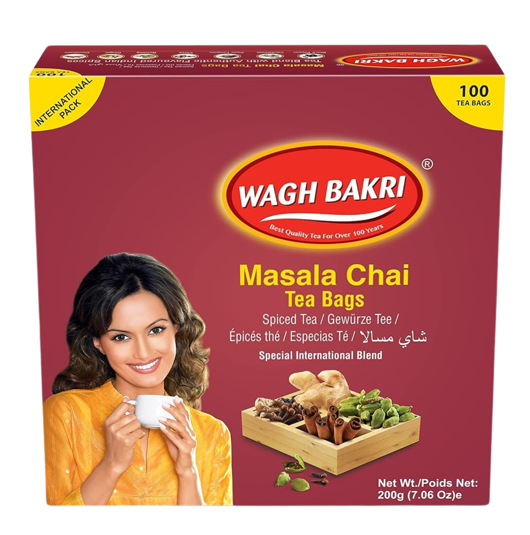 WAGH BAKRI MASALA CHAI 100 TEA BAGS 200g