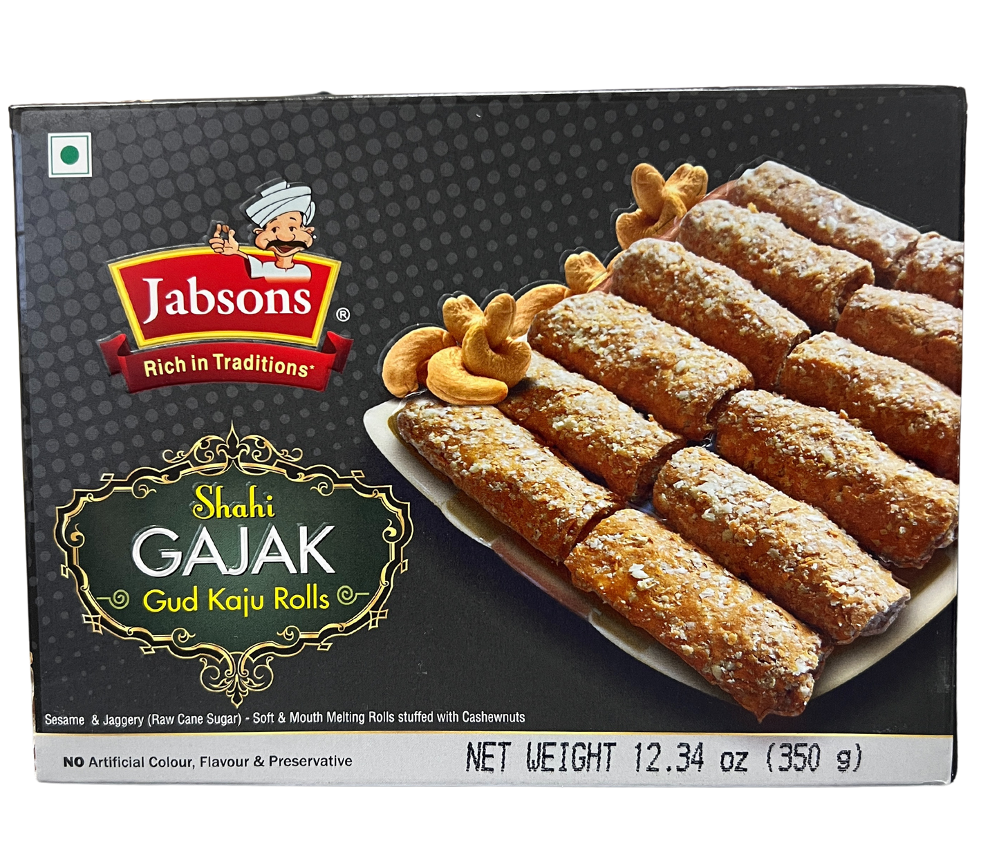 JABSONS SHAHI GAJAK GUD KAJU ROLLS