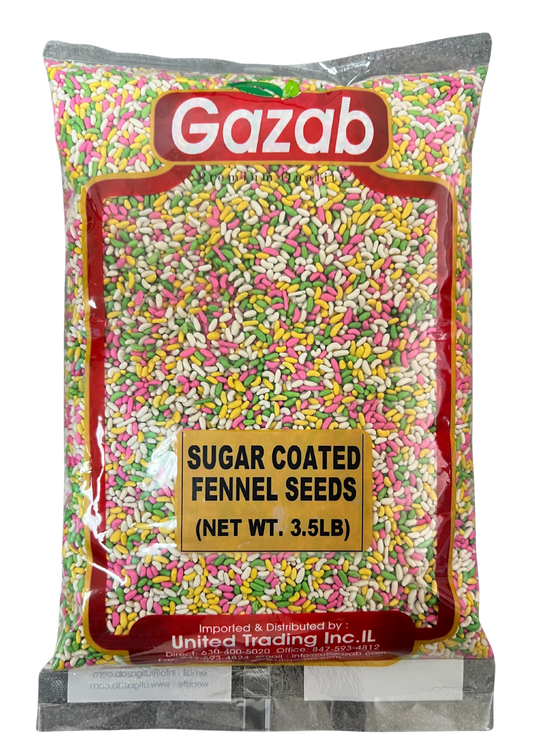 GAZAB SUGAR COATED FENNEL SEEDS (MITHI SAUNF) (FENNEL CANDY)