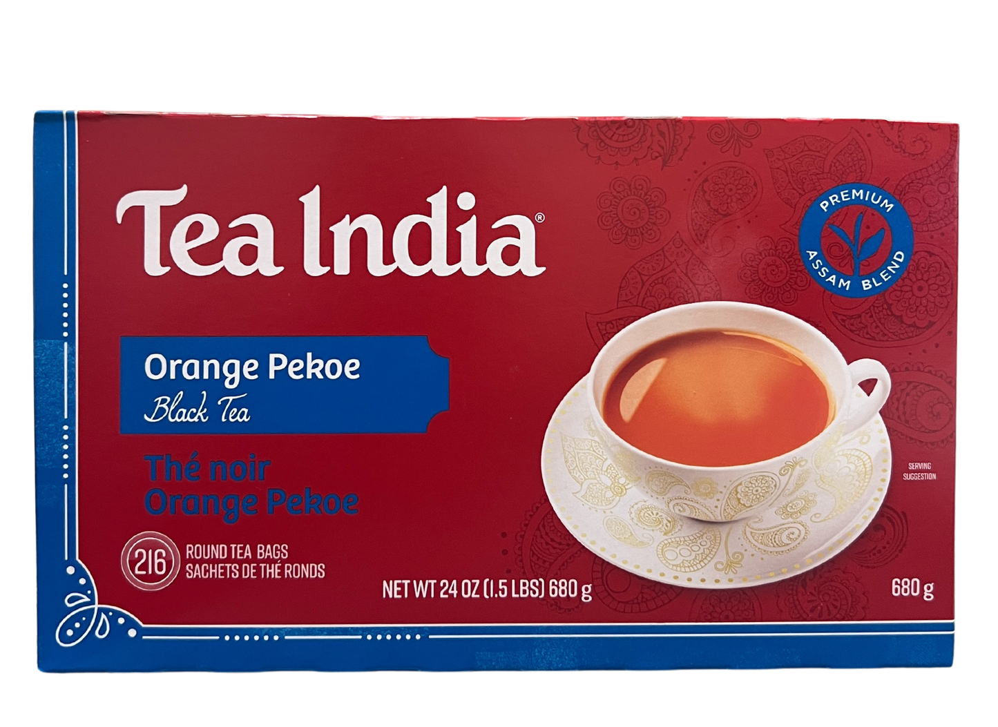TEA INDIA ORANGE PEKOE BLACK TEA BAGS 680g